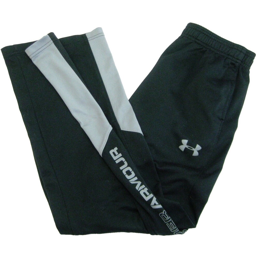 UNDER ARMOUR Boys (Youth Large YL) Black Athletic Track Pants Sports Sweatpants